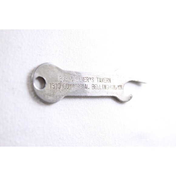 Vintage Bob & Elmer´s Tavern Bellingham WN beer bottle opener, church key - Picture 6 of 9